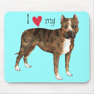 I Love my American Staffordshire Terrier Muismat