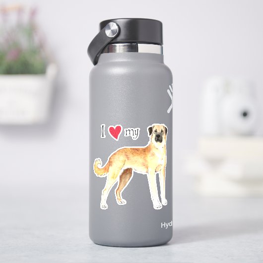 I Love my Anatolian Shepherd Vinyl Sticker (HydroFlask)