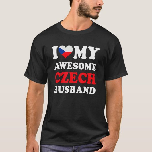 I love My Awesome Czech Husband Funny T-shirt (Voorkant)