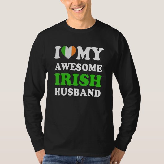 I love My Awesome Irish Husband Funny T-shirt (Voorkant)