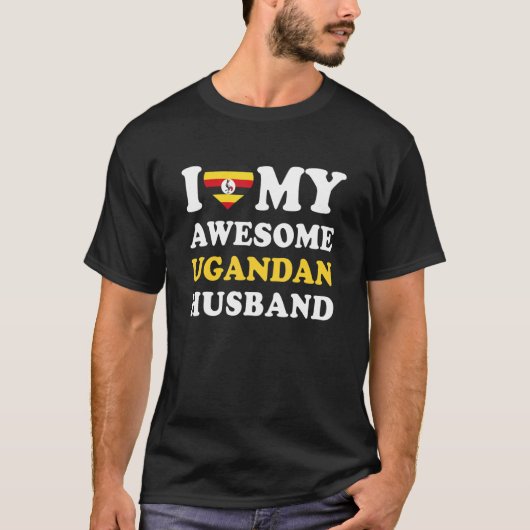 I love My Awesome Ugandan Husband Funny T-shirt (Voorkant)