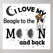 I Love My Beagle to the Moon and Back Poster (Devant)