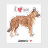 I Love my Belgian Laekenois Vinyl Sticker (Feuille)