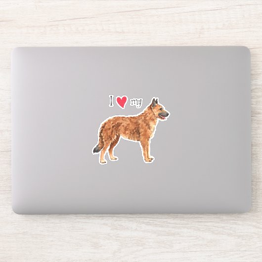 I Love my Belgian Laekenois Vinyl Sticker (Ordinateur)