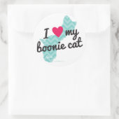 I Love My Boonie Chat Stickers (Bleu) (Sac)
