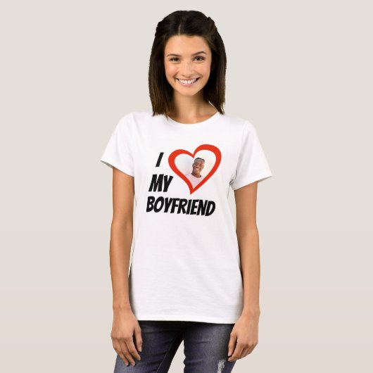I Love my Boyfriend Custom T-Shirt (Devant entier)