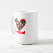 I Love My Boyfriend Photo Cadeau Café Mug (Devant gauche)
