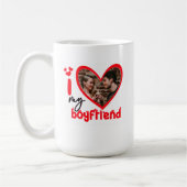 I Love My Boyfriend Photo Cadeau Café Mug (Gauche)