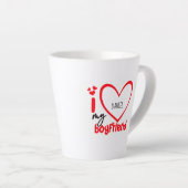 I Love My Boyfriend Photo Cadeau Latte Mug (Angle droit)