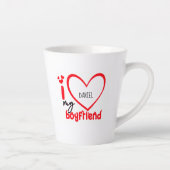 I Love My Boyfriend Photo Cadeau Latte Mug (Droite)