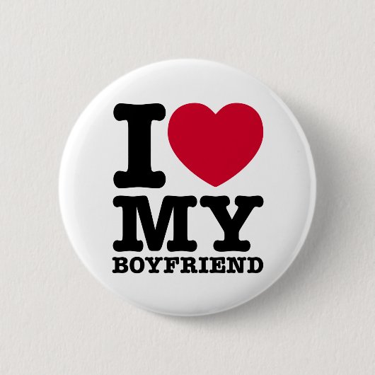 I LOVE MY Boyfriend Ronde Button 5,7 Cm (Voorkant)