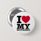 I LOVE MY Boyfriend Ronde Button 5,7 Cm (Voorkant /achterkant)
