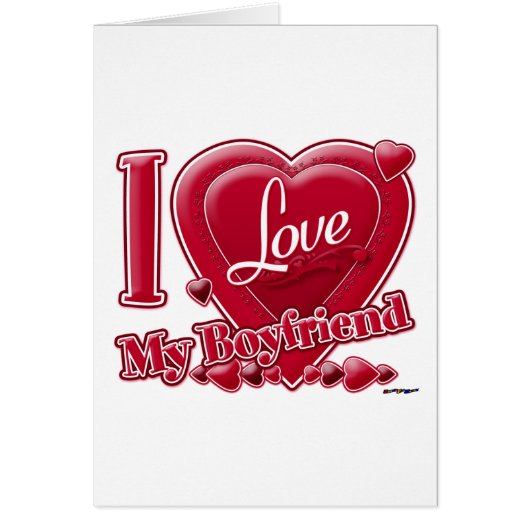 I Love My Boyfriend rouge - coeur (Devant)