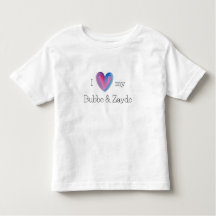 I Love My Bubbe en Zayde T-Shirt