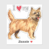 I Love my Cairn Terrier Vinyl Sticker (Feuille)