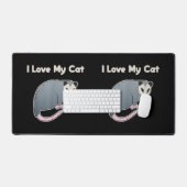 I Love My Cat Funny Opossum Bureaumat (Keyboard & Muis)