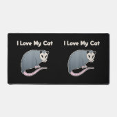 I Love My Cat Funny Opossum Bureaumat (Voorkant)
