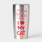 I love my cat geïsoleerde drinkbeker (Voorkant)