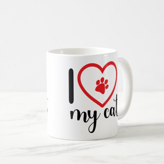 I LOVE MY CAT Mug Cup (Devant droit)