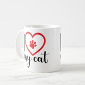 I LOVE MY CAT Mug Cup (Devant gauche)