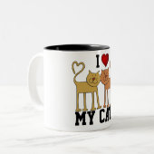 I Love My Cats, design populaire Coffee Mug (Devant gauche)
