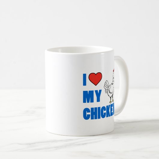 I Love My Chickens mignon mug (Devant droit)