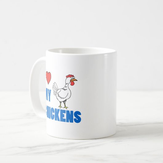 I Love My Chickens mignon mug (Devant gauche)