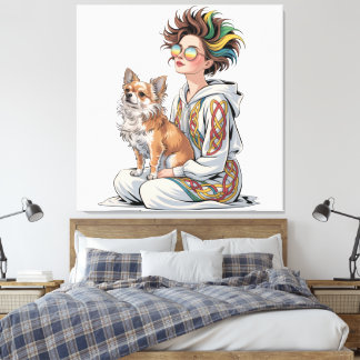  i love my chihuahua  canvas afdruk