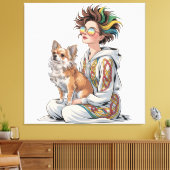  i love my chihuahua  canvas afdruk (Insitu (Woonkamer))