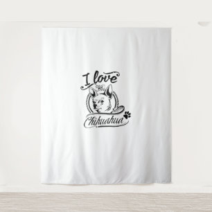 I Love My Chihuahua - Leuk Dier Huisdier Pet Paw D Wandkleed