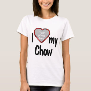 I Love My Chow - Rode Hart Foto Lijst Hondenliefde T-shirt