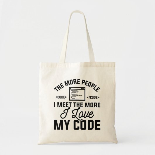 I Love My Code Tote Bag (Voorkant)