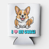 I Love My Corgi Blikjeskoeler (Voorkant)