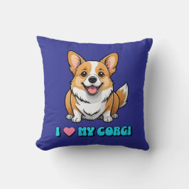 I Love My Corgi Kussen