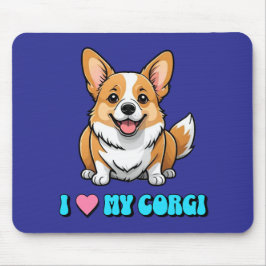 I Love My Corgi Muismat