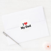 I Love My Dad Ronde Sticker (Envelop)