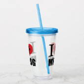 I love my dog throw pillow acryl drinkbeker (Links)