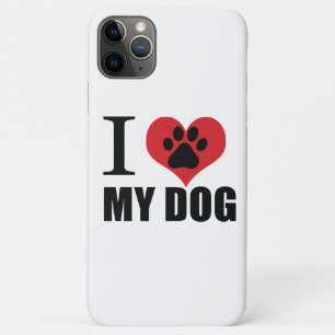 I love my dog throw pillow iPhone 11 pro max hoesje