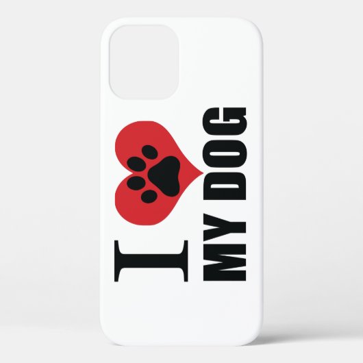 I love my dog throw pillow Case-Mate iPhone case (Achterkant)