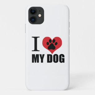 I love my dog throw pillow iPhone 11 hoesje