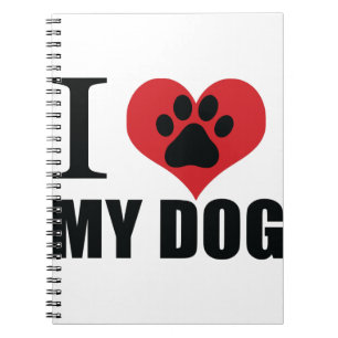 I love my dog throw pillow notitieboek