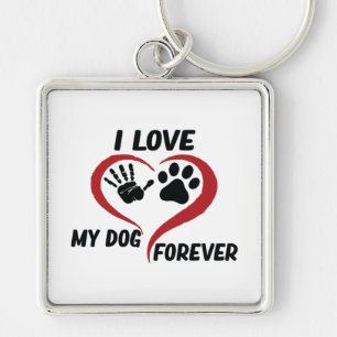 I love my dog throw pillow sleutelhanger