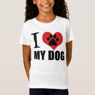 I love my dog throw pillow t-shirt