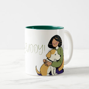 I Love My Dog - Vrouw Edition 2 Tweekleurige Koffiemok