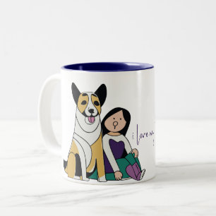 I Love My Dog - Vrouw Edition 4 Tweekleurige Koffiemok
