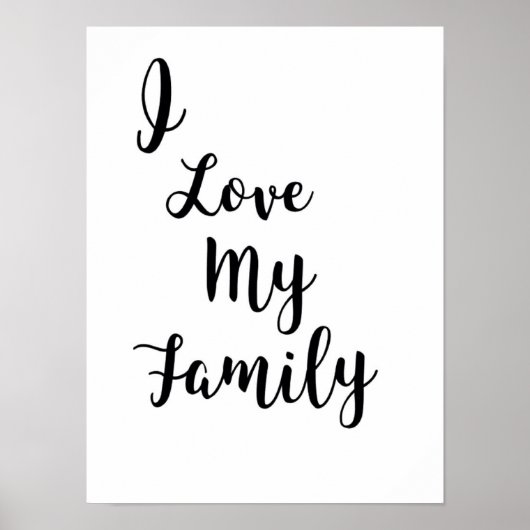 I love my family poster (Devant)
