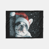 I Love My French Bulldog Christmas Cute  Fleece Deken (Voorkant (Horizontaal))