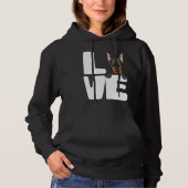 I Love My German Pinscher Dog Hoodie (Voorkant)