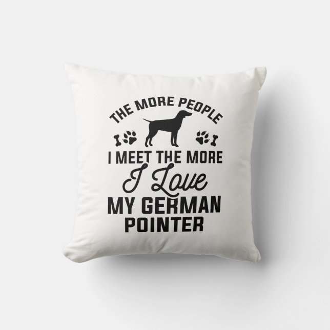 I Love My German Pointer Kussen (Voorkant)