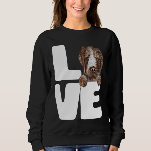 I Love My German Wirehaired Pointer Dog Trui (Voorkant)
